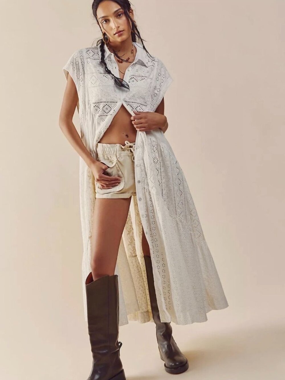 FREE PEOPLE Eyelet Maxi Dress